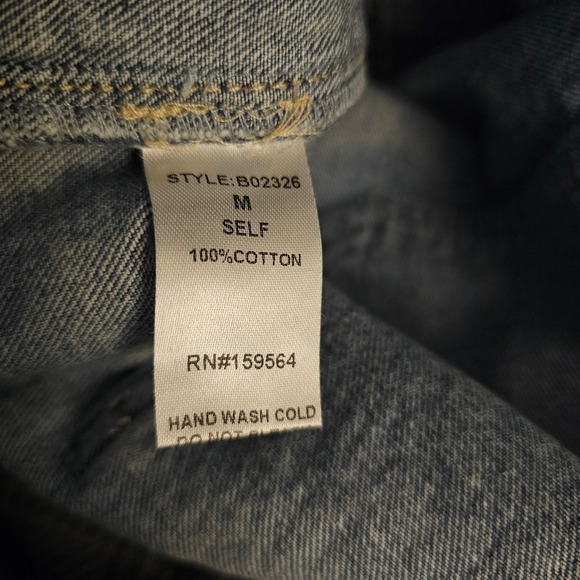 Bluivy Young Contemporary High Rise Blue Pull On Tie Barrel Jeans Women's Size M - Picture 5 of 7